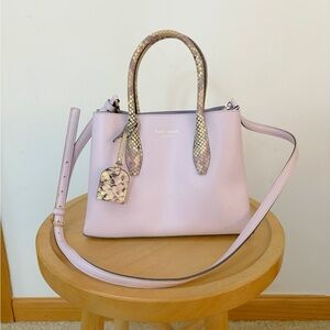 Kate Spade Eva Lilac Bag with Snakeskin Details